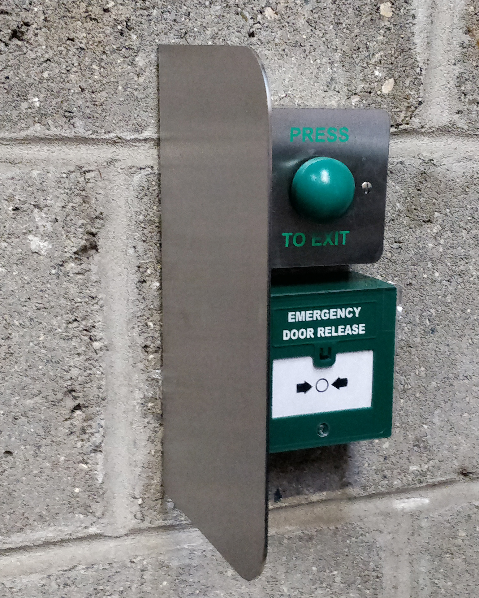 Exit Button Shield Stainless steel Large - Image 3
